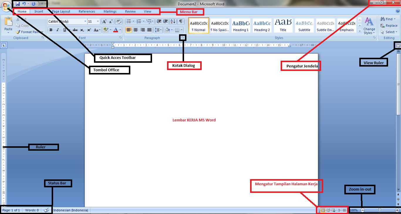 Mengenal Fungsi Bagian Bagian Menu Pada Microsoft Word Dnyea 98880