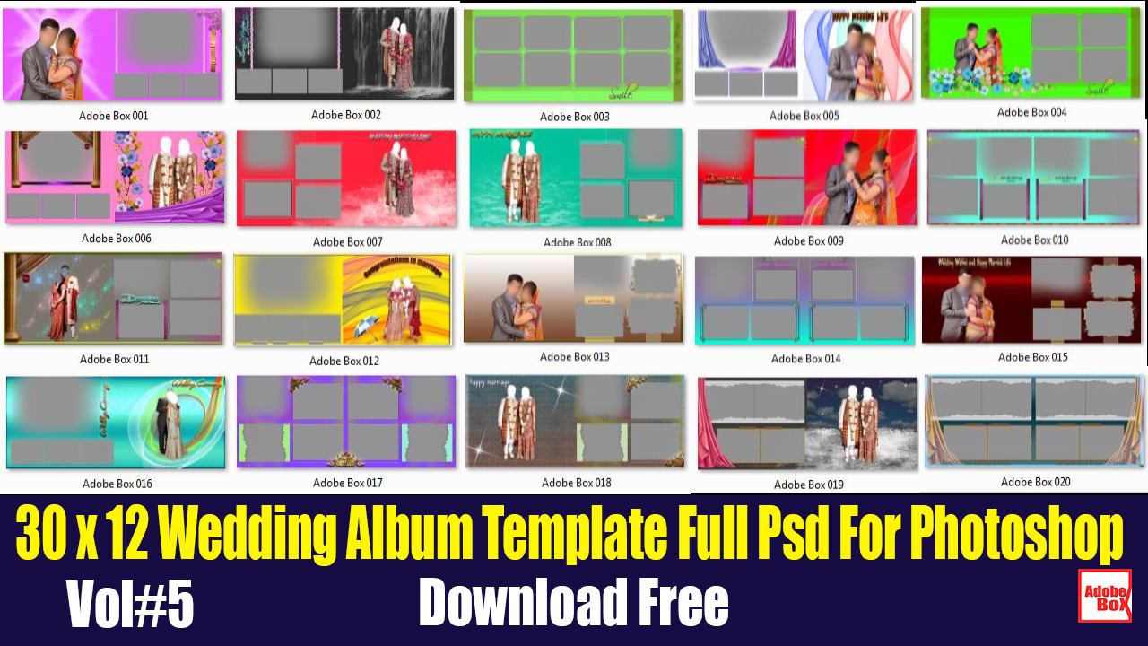 30x12 wedding album template full psd for photoshop vol 5 photoshop animation templates
