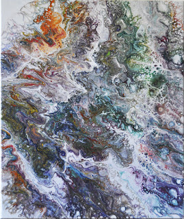 Japon - peinture acrylique Fluid painting