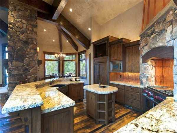 Classic Kitchen Design With Rustic Elements Theme | HOMEROOMDESIGNING