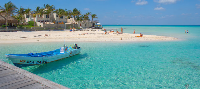 Playa Norte na Isla Mujeres em Cancún Playa Norte na Isla Mujeres em Cancún