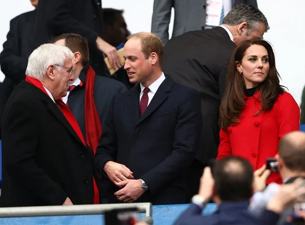 Kate Middleton wore her red Carolina Herrera coat