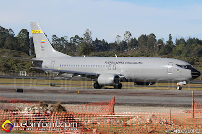 Boeing 737-400F de la Fuerza Aérea Colombiana. "Cronos".