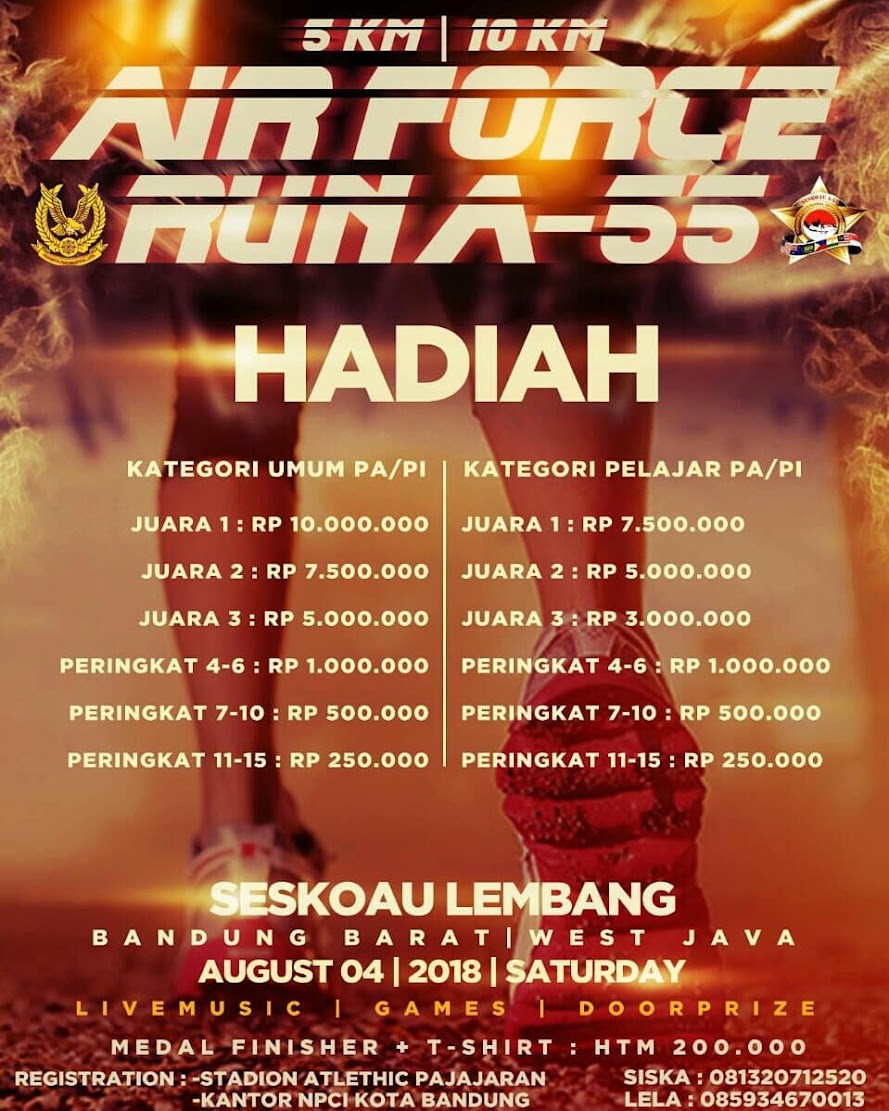 Hadiah Air Force Run A-55 • 2018 Air Force Run A-55 Prize 2018