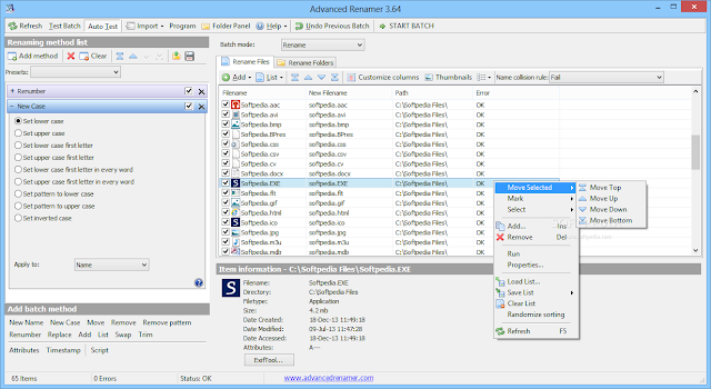 تحميل برنامج اعادة تسمية الملفات دفعة واحدة للكمبيوتر مجانا نسخة محمولة Advanced Renamer Portable 3.71