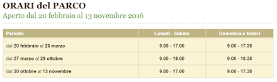 Calendario Parco della Preistoria 2016 Calendario Parco della Preistoria 2016