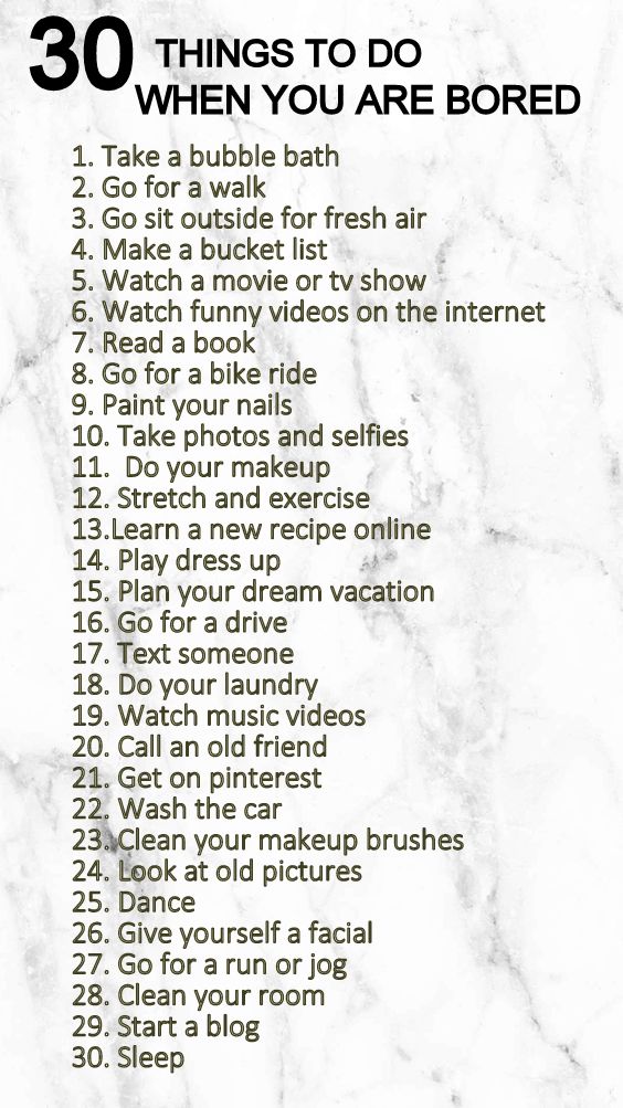 Things to do at home when you are bored