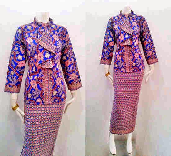 Model Baju Batik Pramugari Motif Mawar Batik Bagoes Solo Model Baju Batik Pramugari Motif Mawar Batik Bagoes Solo