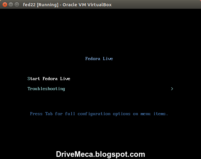 DriveMeca instalando Fedora Linux Workstation 22 paso a paso