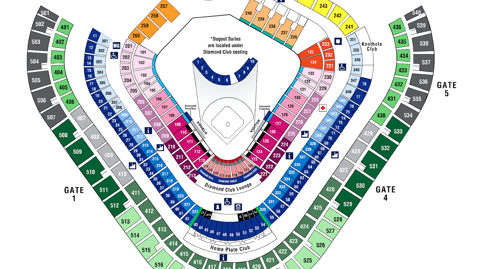 Anaheim Angels Stadium Seating Chart Stadium Choices