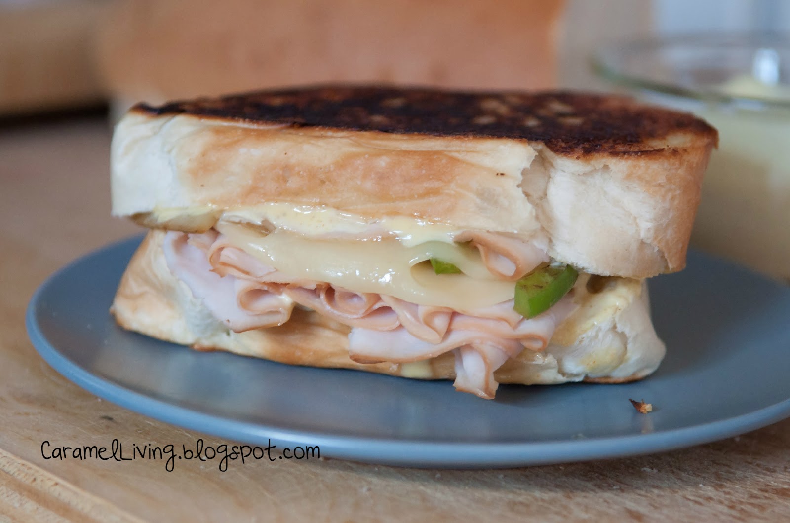 Caramel Living Grilled Honey Mustard Turkey Sandwich
