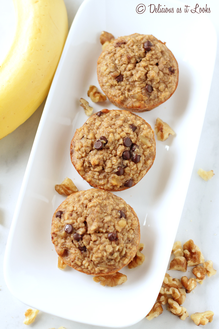 Delicious as it Looks LowFODMAP Banana Nut Baked Oatmeal Muffins