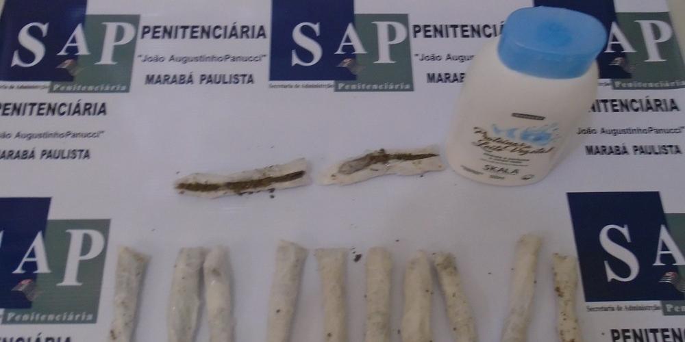 Avó envia porções de maconha em frasco para neto preso em SP Avó envia porções de maconha em frasco para neto preso em SP