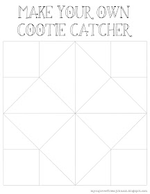 make your own cootie catcher or fortune teller