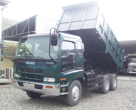 Dump Truck Isuzu-hijau tua
