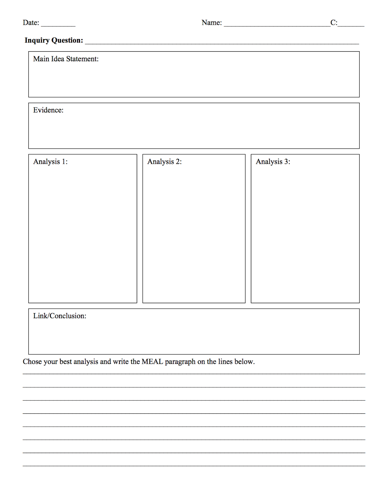 Case study graphic organizer 08 image