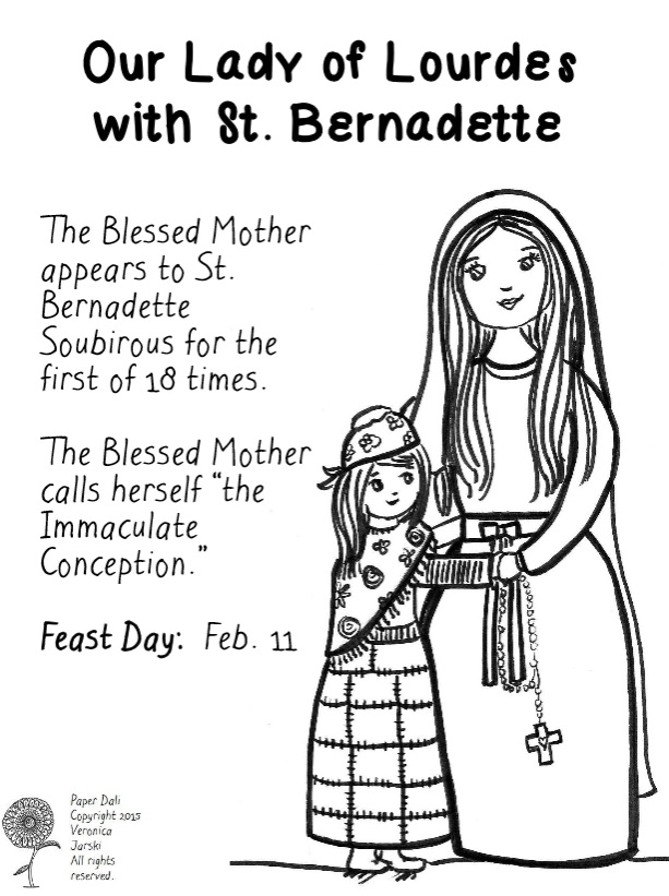 saint bernadette coloring pages - photo #14