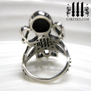 The Enchanted Octopus ring .925 sterling silver back view