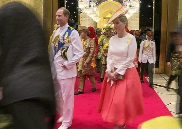 Prince Edward, Countess Sophie, Sultan Hassanal Bolkiah, Queen Saleha at Bandar Seri Begawan of Brunei