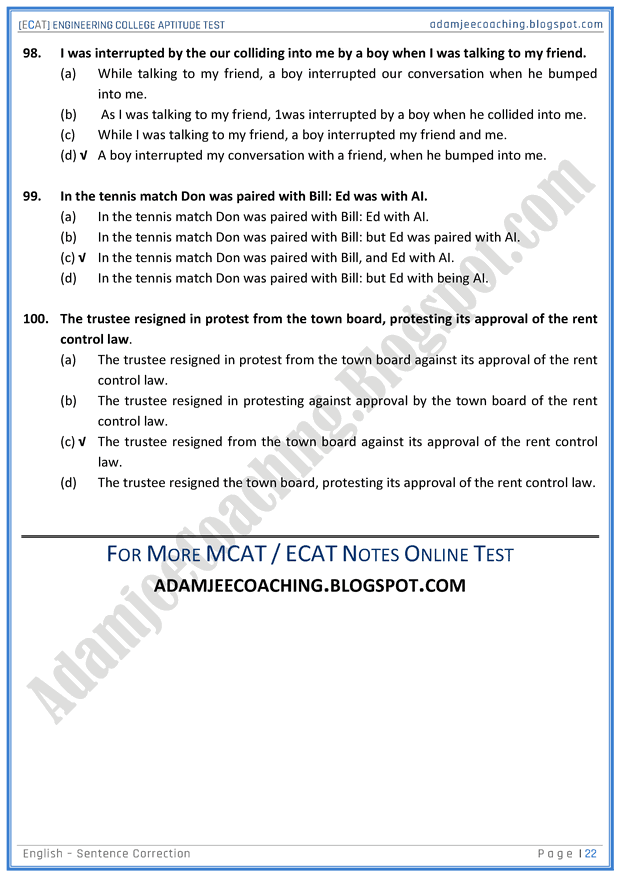 ecat-english-sentence-correction-mcqs-for-engineering-college-entry-test