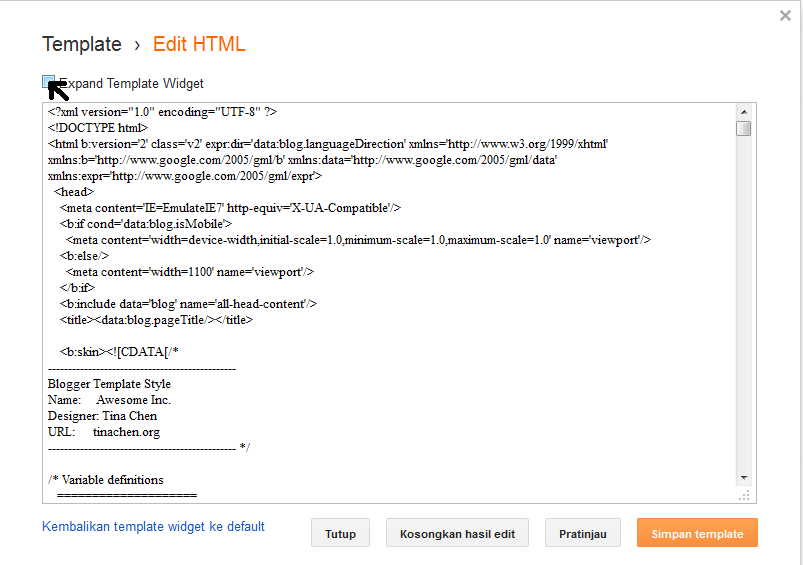 Membuat Auto Bismillah Ninja Blogger