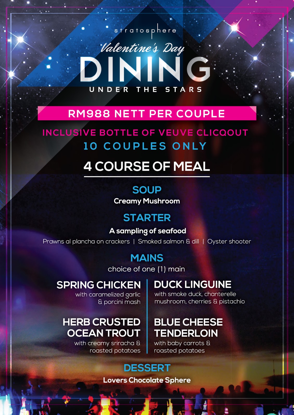 A Indulgence The Roof On Valentine S Day Walauwei For More Information Kindly Log On To Www Facebook Theroofmalaysia Reservations And Further Inquiries Please Call 603 8605 3388