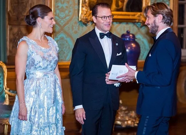 Crown Princess Victoria wore HM dress diamond earrings