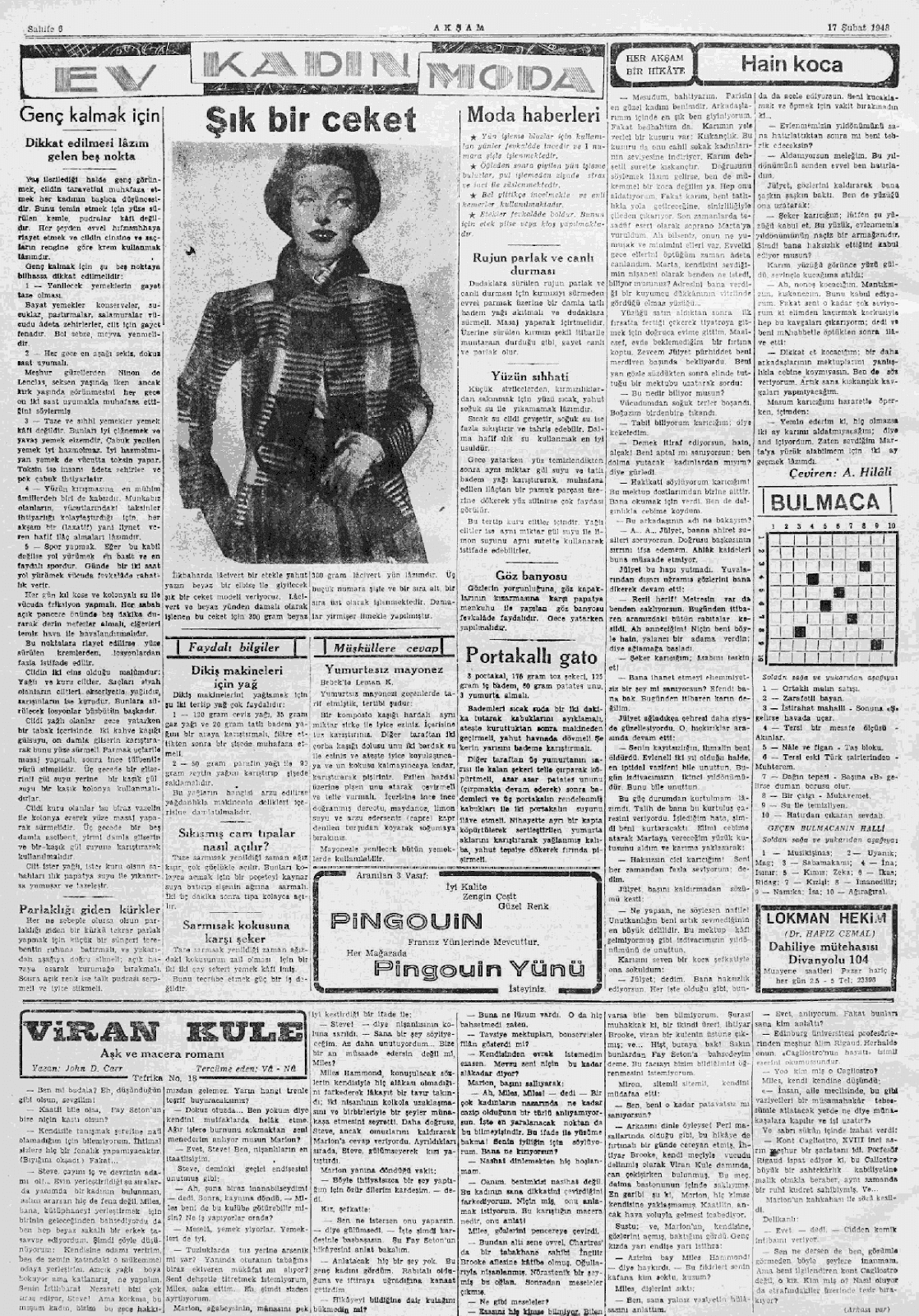 17 subat 1948 aksam tam metin