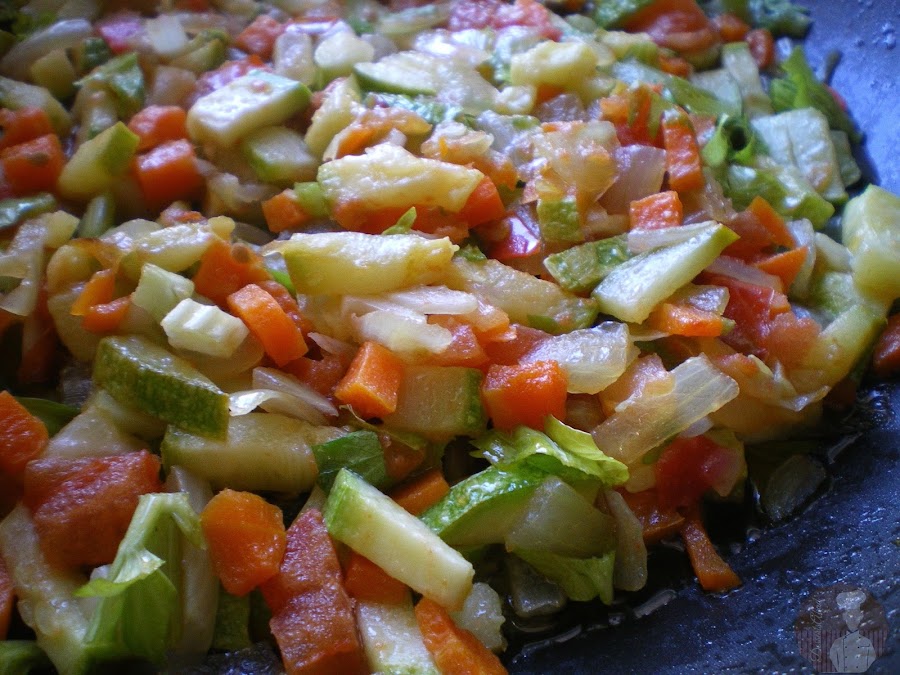 Maqlouba: sofrito de verduras