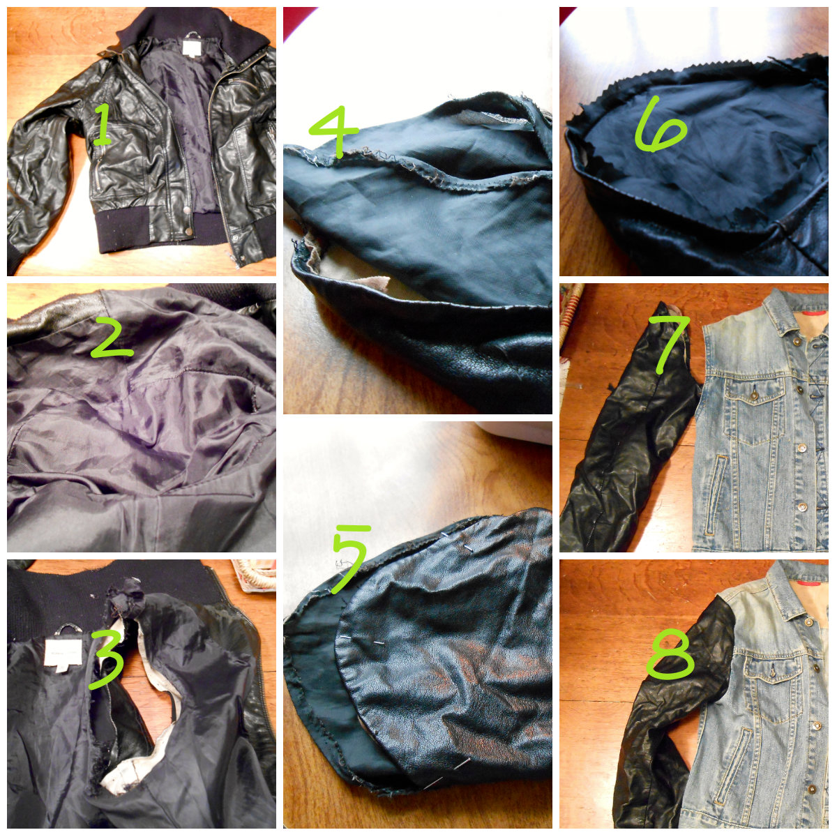 Elegance of the Mind DIY Denim Leather Jacket