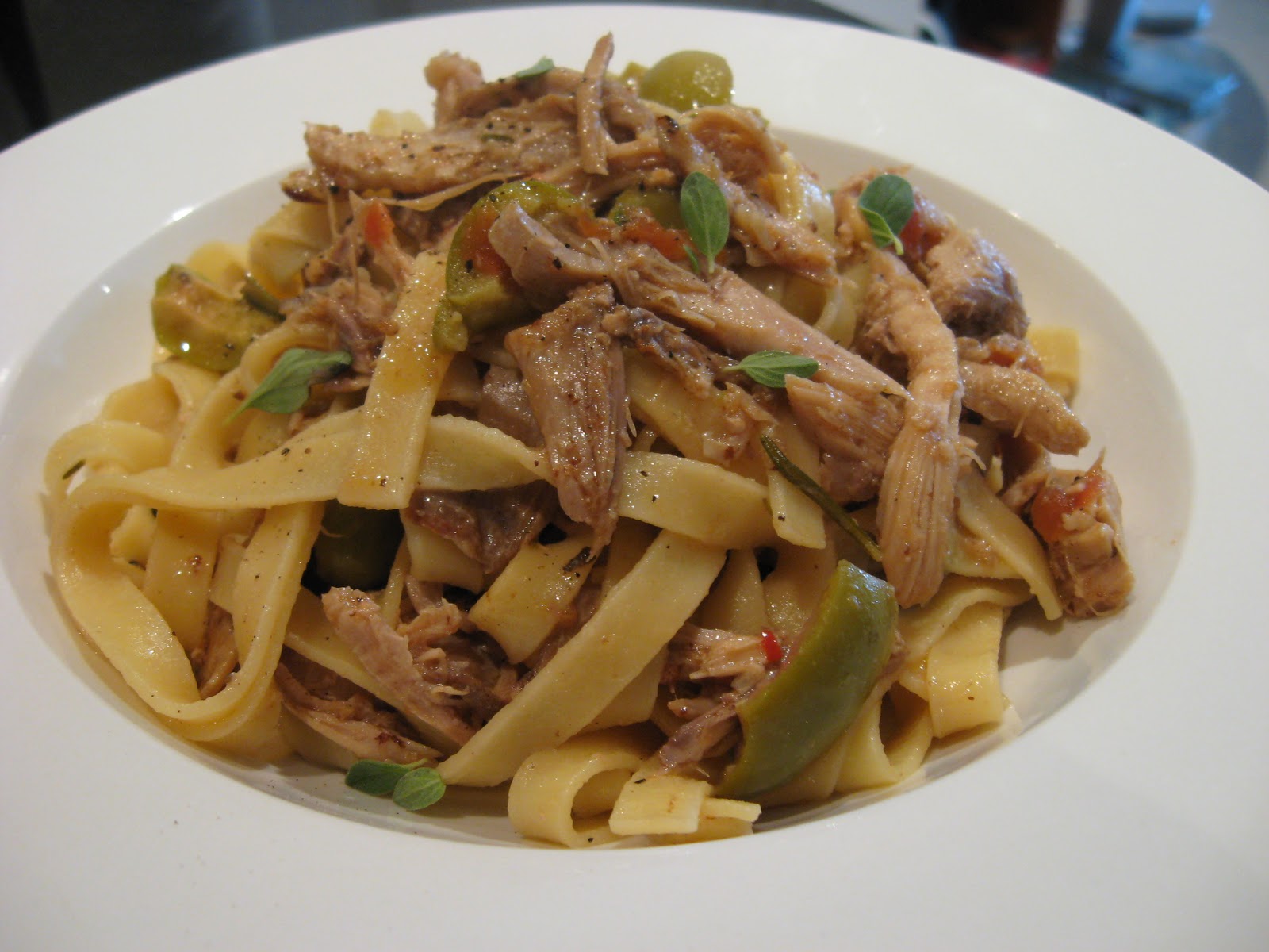 Morsels and Musings wild rabbit, green olive & marjoram pappardelle