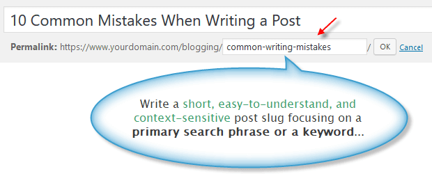 Custom post slug within WordPress post editor