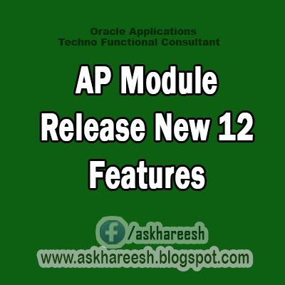 Document Sequencing of Payments : AP Module 12 Release New Features, askhareesh blog for Oracle Applications