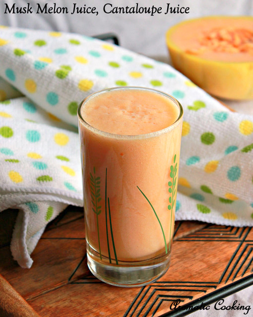 Aromatic Cooking Musk Melon Juice, Cantaloupe Juice