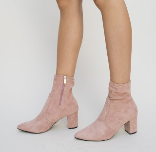 Botine Fior Roz elegante de zi de toamna Botine Fior Roz elegante de zi de toamna