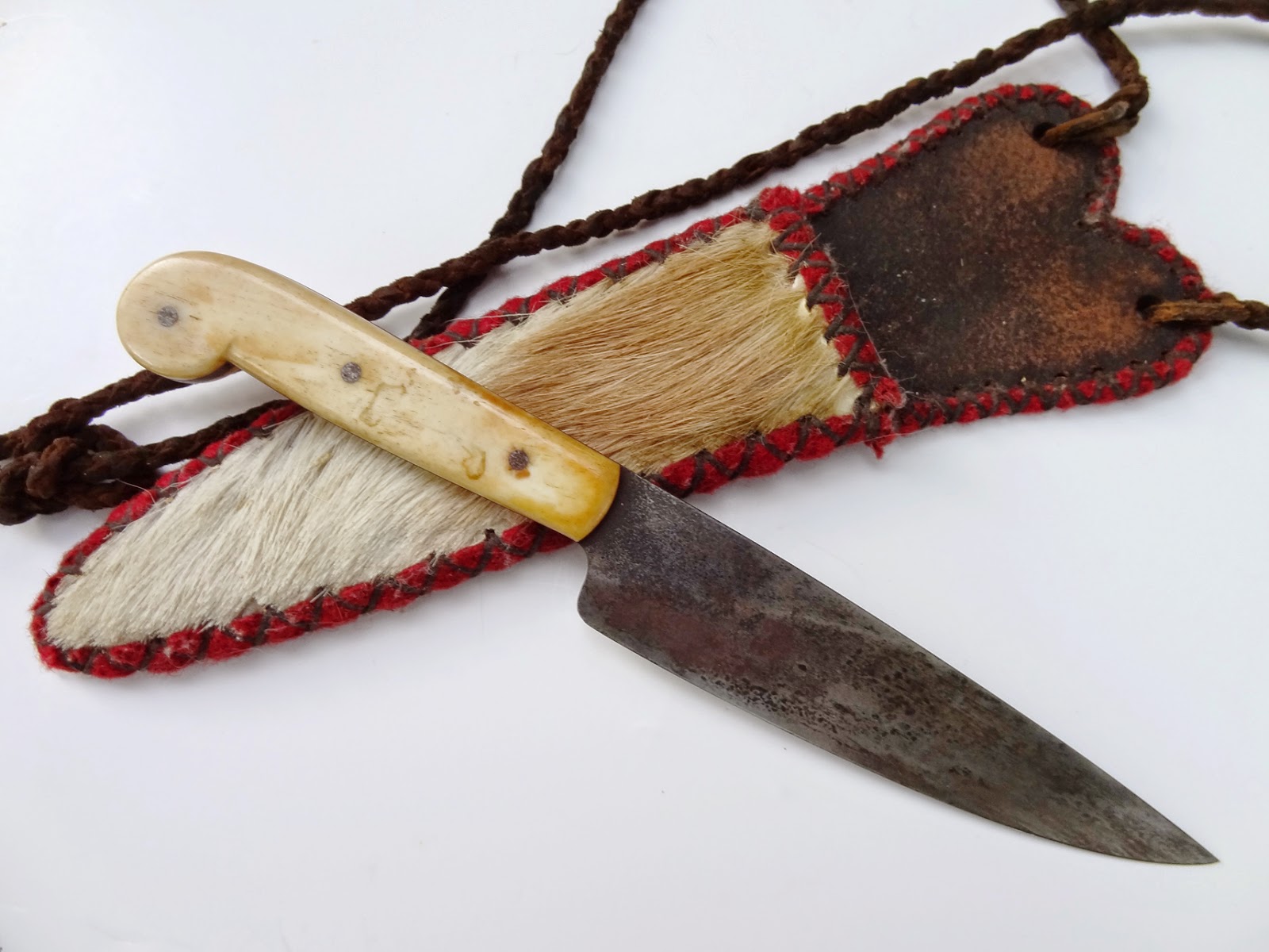 Contemporary Makers Neck Knife and Sheath by Wick Ellerbe from the