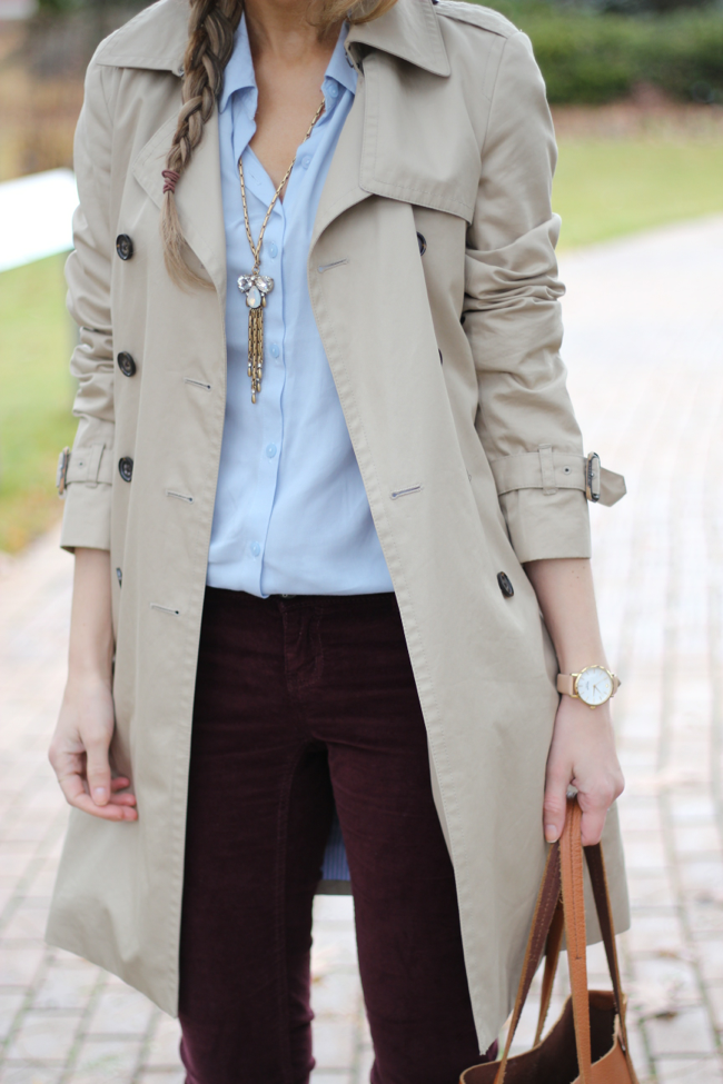 trench coat + classic button down - Lilly Style