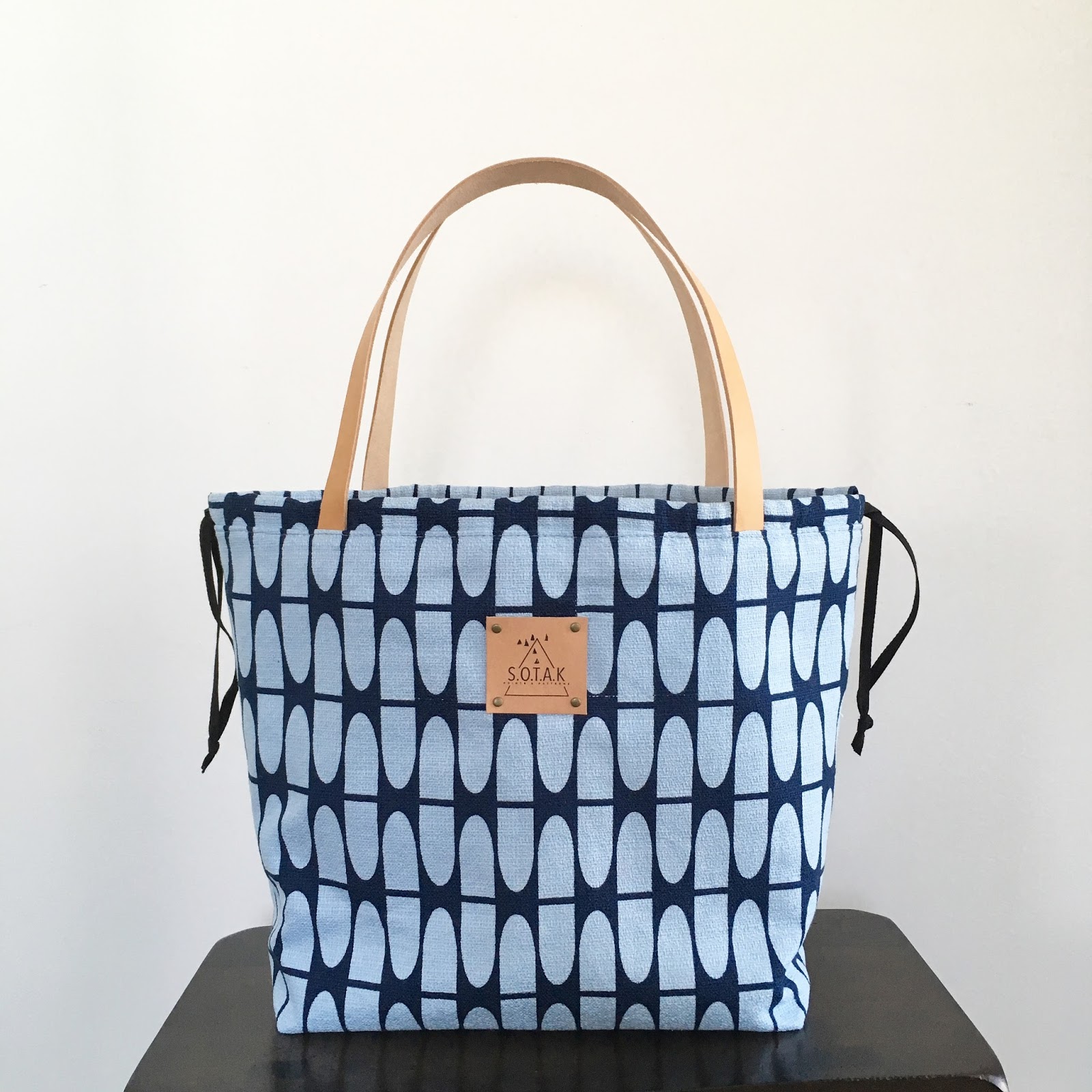 s.o.t.a.k handmade drawstring tote bag