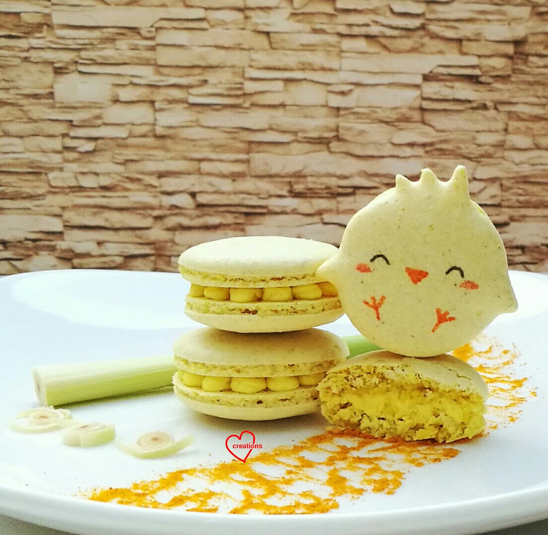 Loving Creations for You Lemongrass, Turmeric and Ginger Macarons (An