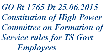 telangana employees service rules committee