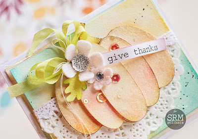 SRM Stickers Blog - Give Thanks by Michele - #card #fall #autumn #stickers #sentients #doily