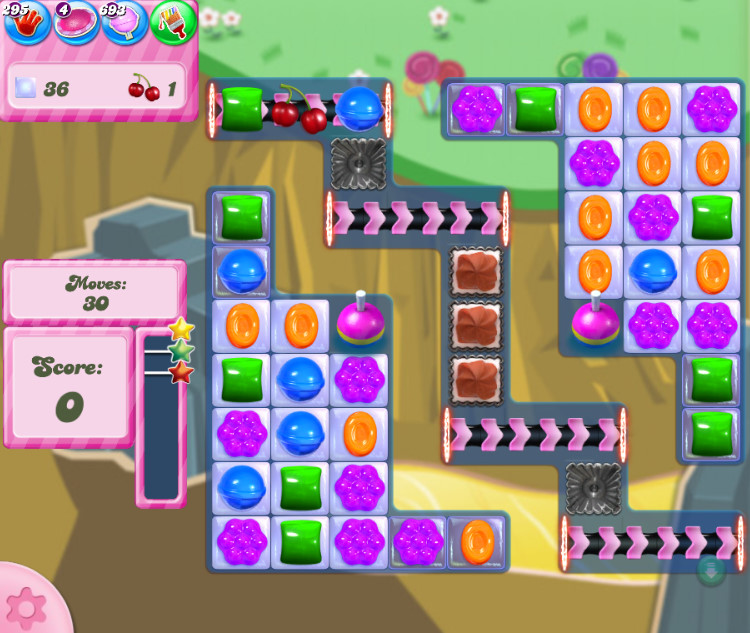 Candy Crush Saga level 2843 Candy Crush Saga level 2843