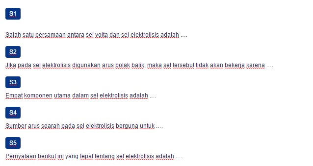 Contoh Soal Mengenal Sel Elektrolisis