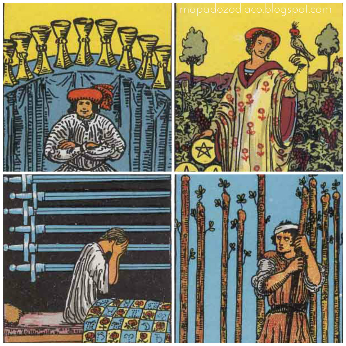 Signficado Das Cartas 9 No Tarot Mapa do Zodíaco