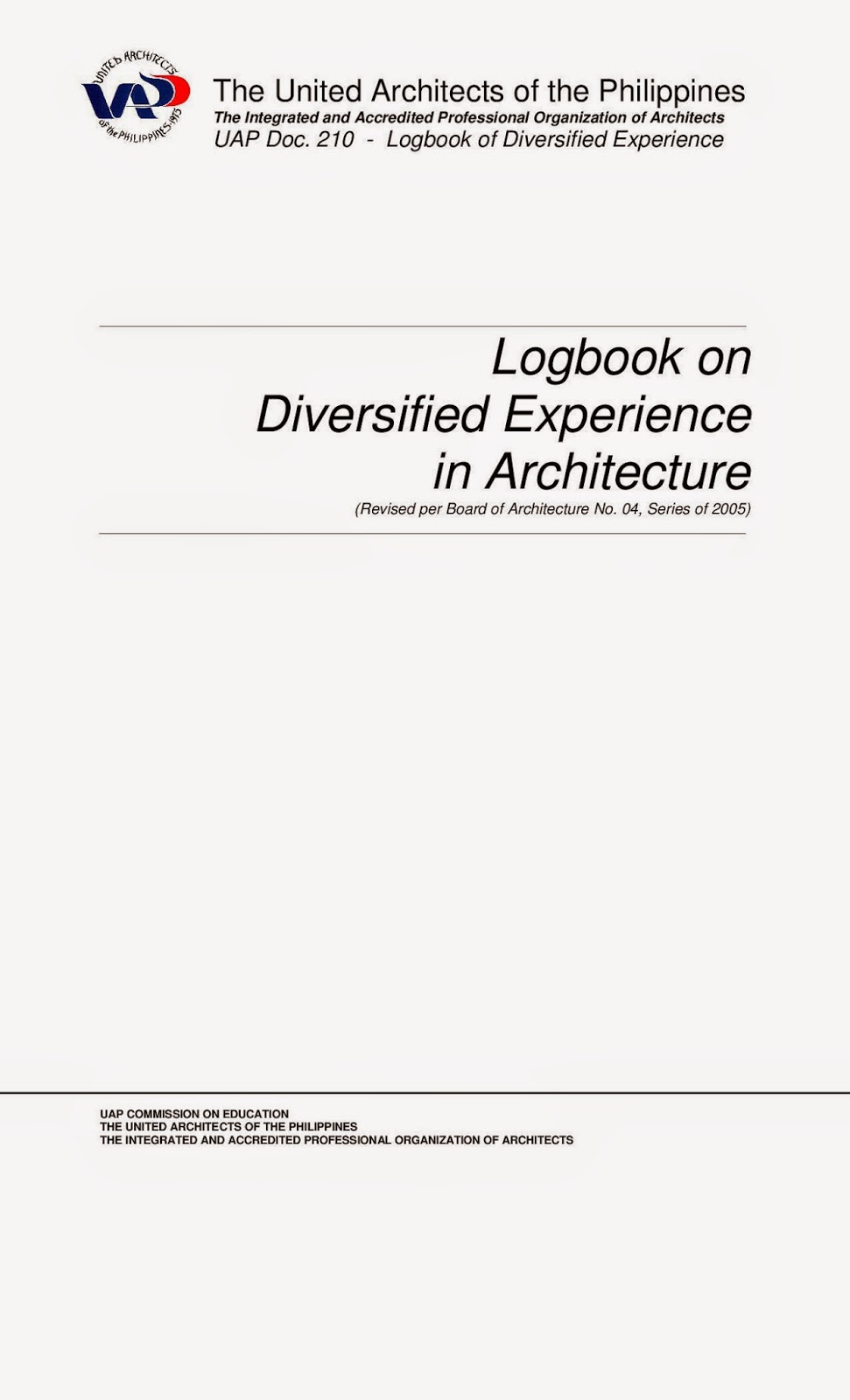PRC Exam Requirements for Architecture & Diversified Experience in