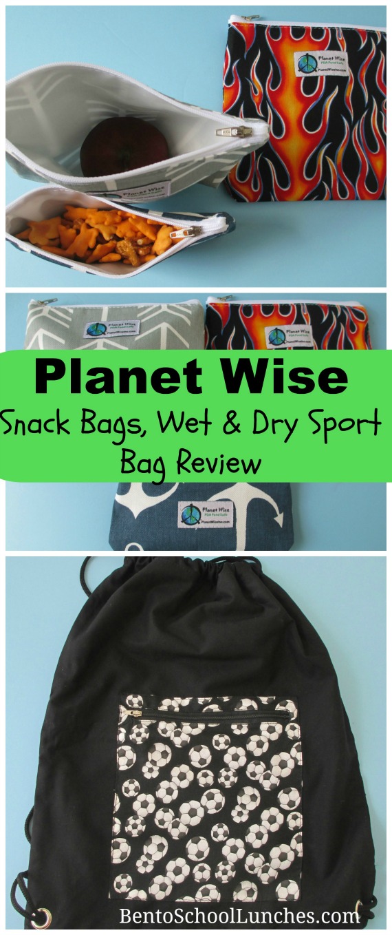 Bento School Lunches Wise Reusable Snack Bags and Wet & Dry