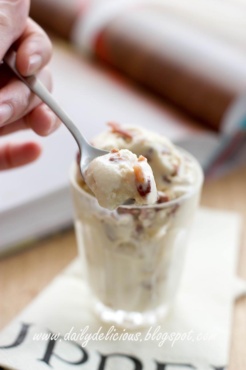 dailydelicious Candied Bacon Maple Ice Cream
