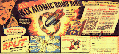 Kix atomic bomb ring AKA Lone Ranger Atom Bomb Ring