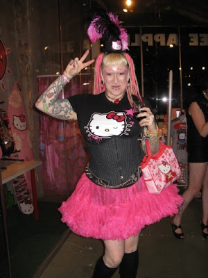 Hello Kitty weird fashion goth