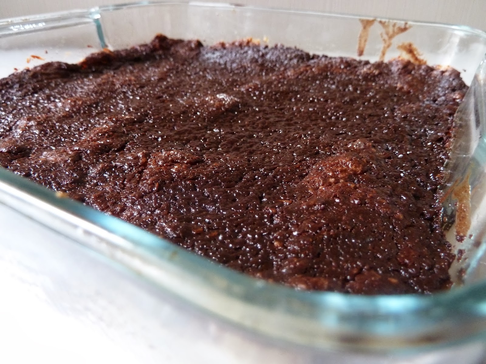 Pudding chômeur au chocolat, banane et coco {sans oeufs}